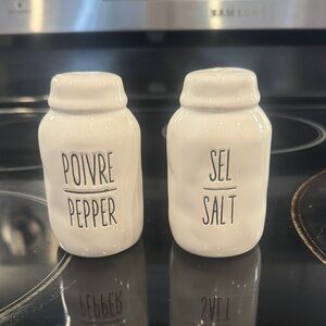 White Ceramic Salt and Pepper Shaker Set
